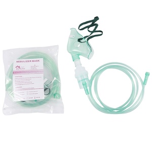 Penjualan Langsung Pabrik Masker <span class=keywords><strong>Nebulizer</strong></span> PVC Sekali Pakai yang Dapat Disesuaikan dengan Klip Hidung Anti-tekan Pipa 7ft Bersertifikat CE Medis - Product Image 1