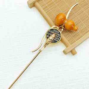 Horquilla de metal elegante estilo chino con borla de calabaza para mujer, palillo para el pelo Hanfu, accesorios para el cabello de estilo antiguo - Product Image 6