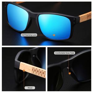 Lunettes de soleil polarisées en bois faites à la main pour hommes et femmes, idéales pour la conduite en extérieur - Product Image 6