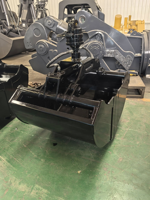 Godet hydraulique robuste à grappin pour excavatrice, pour le chargement de matériaux en vrac, sable, gravier, ferraille