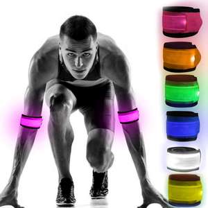 Özel Logo yansıtıcı LED tokat Wrap bilek bandı gece çalışan spor Light up tokat bileklik güvenlik uyarı led'i tokat bilezik - Product Image 1