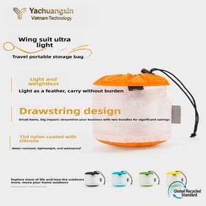 Nylon Silicon-coated <b>Drawstring</b> Storage <b>Bag</b> <b>Waterproof</b> Dry <b>Bag</b> Ultralight PU5000MM Makeup Small Items Travel - Product Image 2