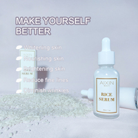 Aixin Ensemble de soins de la peau au riz de marque privée Émulsions de crème pour le visage Sérum de soins de la peau à l'acide hyaluronique Sérum de visage blanchissant au riz