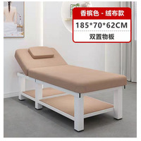 Table de massage moderne avec dossier réglable, en cuir PU, étagère de rangement, cadre en acier inoxydable, pliable, éponge haute densité