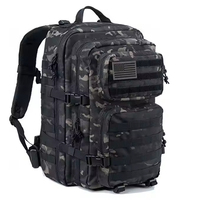 Sac à dos tactique antivol étanche en Oxford 900D à faible MOQ, avec cadre externe, pochette 45L, doublure en polyester et dossier ergonomique