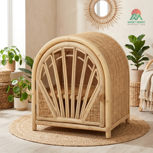 Armoire en rotin NHAT MINH pour enfants, design tropical, rangement écologique pour bébés et enfants - Product Image 4