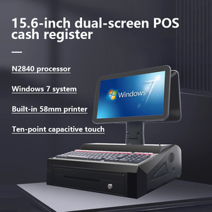 หน้าจอสัมผัสขนาด 15.6 นิ้ว ระบบ POS ออลอินวันแบบจอคู่ สำหรับร้านค้าปลีก พร้อมลิ้นชักใส่เงินสด ระบบ POS ดิจิทัลสำหรับร้านกาแฟ - Product Image 3