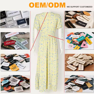 Abito Estivo da Donna Personalizzato OEM con Scollo a V Profondo, Bianco in Pizzo a Maniche Lunghe per Matrimoni e Feste, Elegante con Volant - Product Image 5