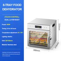 LGO Multifunctionele Intelligente Fruit-, Groente- en Vleesdroger, Multi-laagse 8-laagse Touch Droger/Dehydrator