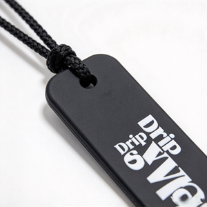 Porte-clés rectangulaire en silicone avec logo personnalisé en relief, cordon tressé, pour sac à dos, sac à main, breloque, cadeau d'entreprise - Product Image 3