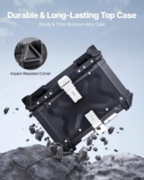Top Case de Moto en Aluminium Haut de Gamme 28L 36L 45L 55L 65L 80L 100L Étanche Antivol pour Touring