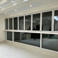 Ventana Plegable Aomeja, Corredera Vertical, Doble Acristalamiento, Vidrio Templado, Marco de Aleación de Aluminio, Moderna, Insonorizada e Impermeable para Villas