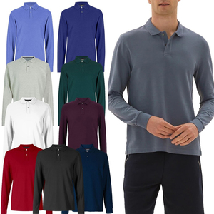 Cómodo transpirable 210g manga larga para hombre para camisa Oxford tejido botón diseño bordado Logo sólido secado rápido - Product Image 4