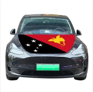 Housse de capot de voiture drapeau national de <span class=keywords><strong>Maurice</strong></span> abordable, housse de moteur de voiture drapeau, vente directe d'usine, tissu polyester - Product Image 5