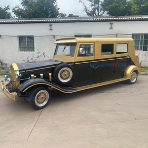 Coche Eléctrico Clásico Vintage Negro y Dorado Personalizado, Silencioso, Elegante y a la Moda, Estilo Antiguo, Vehículo Turístico para Bodas y Eventos Escénicos - Product Image 2