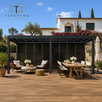 Gazebo extérieur en alliage d'aluminium imperméable avec structure thermolaquée, certifié CE, taille 3x4m pour extérieur, jardin et terrasse