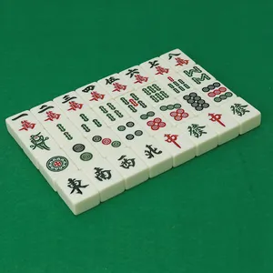 Professinal wholesesle custom 29mm Chinese mahjong set 144pcs low moq melamine ivory mahjongs manufacturefor casino games