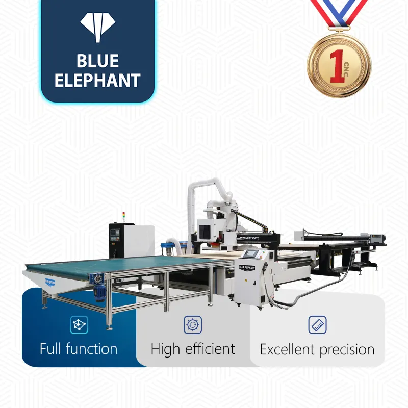 Routeur cnc automatique de nidification du bois 2030, machine de fabrication de meubles, machine de fabrication d'armoires avec perçage