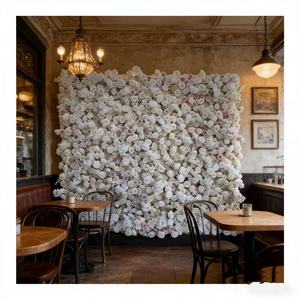 Rouleau de mur de fleurs artificielles 5D de 8*9 pieds pour la décoration de la maison, toile de fond pour Thanksgiving, mariage, événement - Product Image 2