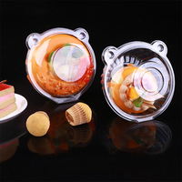 Boîte à gâteau en plastique transparent, boîte d'emballage jetable en plastique transparent pour gâteau, boîte à dessert en plastique transparent