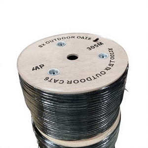 <span class=keywords><strong>สาย</strong></span>แลน OEM Brand Factory <span class=keywords><strong>Cat6</strong></span> 23AWG 0.56 มม. ทองแดงแท้ สำหรับใช้งานภายนอกอาคาร FTP STP 4 คู่ ความยาว 1000 ฟุต (305 ม.) <span class=keywords><strong>ราคา</strong></span>ต่อม้วน - Product Image 1