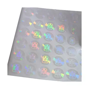 Label stiker holografik Laser 3D transparan bulat dapat dicetak kualitas terbaik kustom pabrik profesional