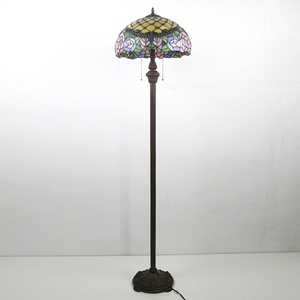 LongHuiJing Tiffany European LED Stained Glass Floor Standing Lamp with Dome Shade E26 Base - Product Image 3