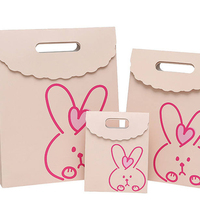 Sac en papier bolsa de papel Sac en papier imprimé Vente en gros Sac à provisions personnalisé lapin Sac cadeau alimentaire en papier kraft logo personnalisé