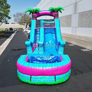 Toboggan gonflable bleu et violet GMY Inflatables, nouvelle tendance <span class=keywords><strong>pour</strong></span> la <span class=keywords><strong>location</strong></span> de fêtes, toboggan aquatique gonflable <span class=keywords><strong>avec</strong></span> <span class=keywords><strong>piscine</strong></span> - Product Image 2