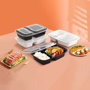 Lò vi sóng BPA free takeout container thực phẩm bao bì lưu trữ và container dùng một lần 2/3/4/5 ngăn Bento Hộp Ăn Trưa - Product Image 4