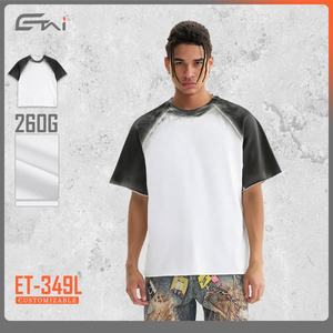 Camiseta Corta con Logotipo Personalizado, Estilo Vintage, Lavado Ácido, con Estampado Animal en Relieve, Cuello Redondo, Manga Corta, Corte Holgado - Product Image 1