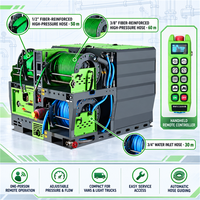 Machine de nettoyage de canalisations à jet de 88 CV, 65 kW, diesel, 300 bars, 70 L/min, avec mode double débit pour le nettoyage des égouts