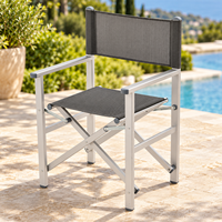 Chaise de plage pliable portable en aluminium HE-1316 avec tissu Oxford, design moderne
