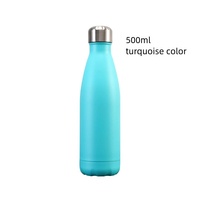 Bouteille d'eau sport MEWAY 17 oz, isolée sous vide, en acier inoxydable, anti-fuite, double paroi, forme cola, garde les boissons chaudes/froides