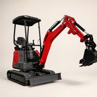 Mini-excavatrice sur chenilles Hanhui de 2,0 tonnes pour l'agriculture, livraison gratuite, certifiée CE EPA, faible coût d'entretien