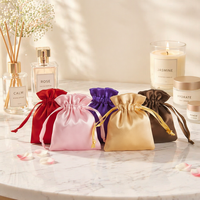Sac à poussière en satin personnalisé, pochette en satin à cordon, sac cadeau en soie avec logo, sacs à main en satin pour bijoux, pochette en satin pour cheveux