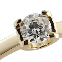 Laborgezüchtete Diamantringe HPHT CVD 1ct 2ct 3ct Diamantring 9k 10k 14k 18k Gelbgold Laborgezüchtete Diamantringe