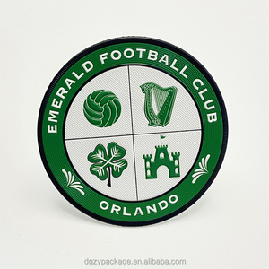 Kustom klub sepak bola olahraga silikon tim sepak bola lencana Tpu plastik tambalan Logo timbul 3d cetak panas tekan Tpu Patch - Product Image 3