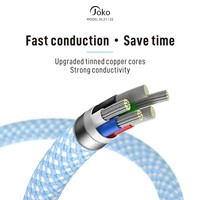 Cable Trenzado de Nailon USB Tipo C Dual Konfulon 2026, 60W 30W 65W, Carga Rápida, Tendencia al por Mayor para Transmisión de Datos y Sincronización de Computadoras