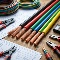 Cable de Tierra de Cobre Sólido con Aislamiento de PVC BV 450/750V, Protección Contra Sobretensiones, Varilla de Tierra, Conexión Equipotencial Eléctrica