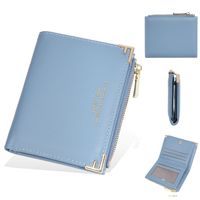 Baellerry dompet lipat dua wanita, kfold kecil kulit PU dengan tempat kartu