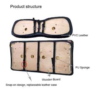 Fabricant pionnier de coussins de siège en bois avec dossier en plastique, accessoires de voiturette de golf gaufrés, coussins de remplacement - Product Image 3