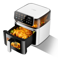 Friteuse à air électrique moderne grande capacité, double vision, double chauffage, Wi-Fi, multifonction, pour usage domestique, personnalisation ODM disponible, export
