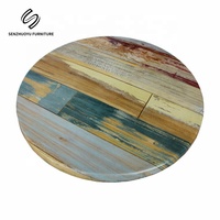 Panneau en bois Werzalit moderne de vente chaude Rectangle durable et dessus de table à manger de forme ronde pour l'extérieur pour les hôtels et les maisons