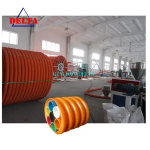 Carbon black spiral corrugation pipe making machine prestressing force duct extruder machine