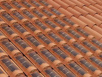 Tuiles solaires photovoltaïques courbées 20W 30W 35W 45W 60W BIPV pour la rénovation de maisons européennes