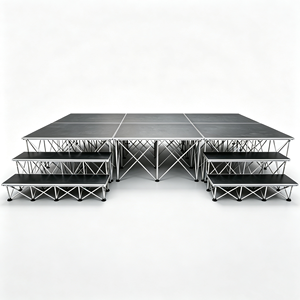 Plateforme de scène pliable en aluminium RK, scène portable pour événements et mariages, montage au sol, légère, pour extérieur - Product Image 1