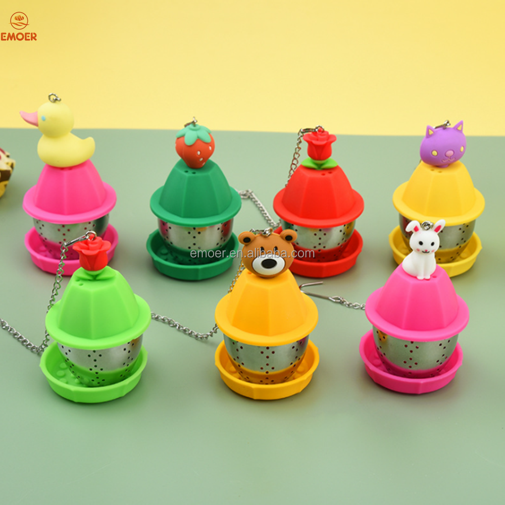 EMOER animal shaped silicone tea infuser