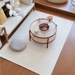 China Home Innovation custom New Zealand nordic style wool plain carpets and rugs gray for living room