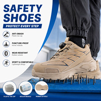 Chaussures de sécurité unisexes JIANKUN respirantes en plastique avec boucle rotative automatique anti-perforation, légères pour la marche et la randonnée